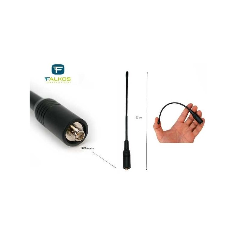 FALKOS SRH-701F ANTENNA PER PORTATILI VHF/UHF PER PORTATILI