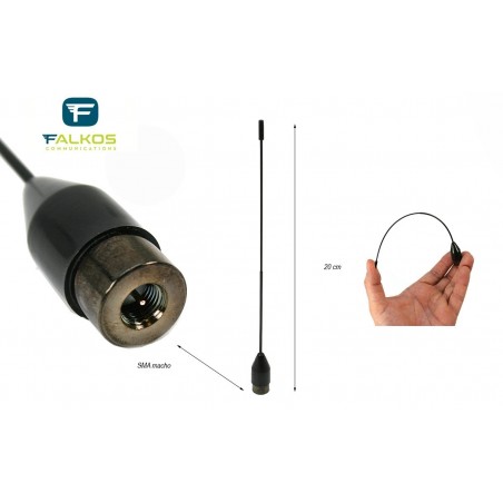 FALKOS SRH-519M ANTENNA PER PORTATILI VHF/UHF PER PORTATILI