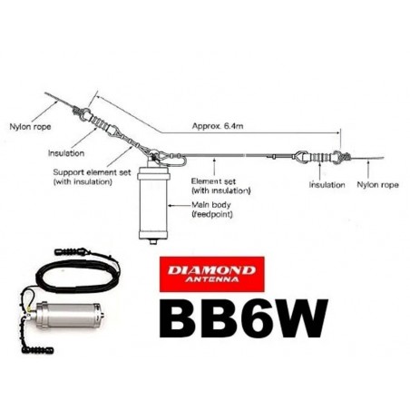 DIAMOND BB-6WS ANTENNA DIPOLO LONG WIRE FILARI