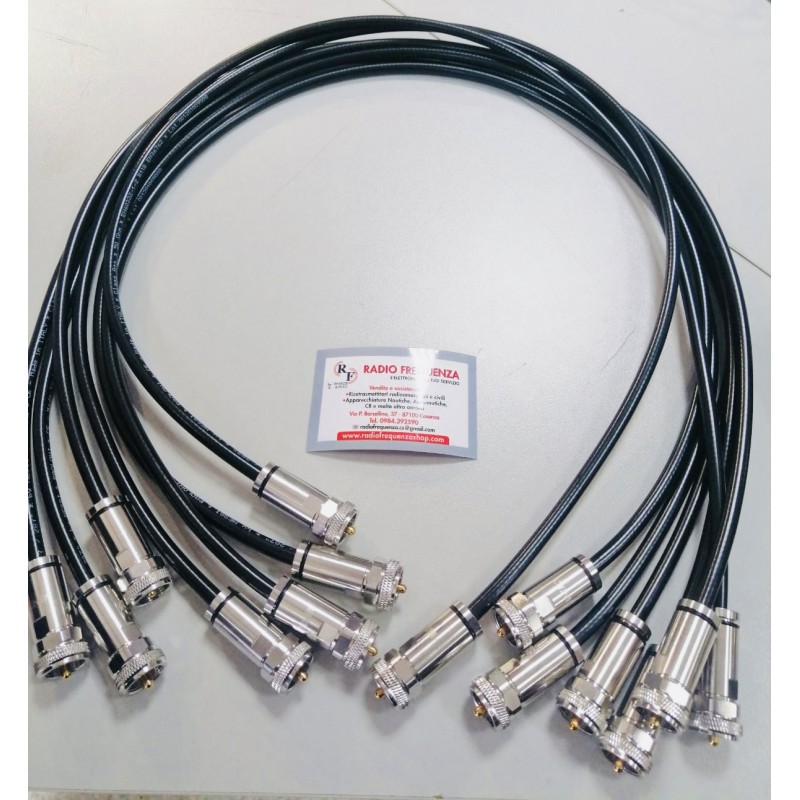 RACCORDO 1 METRO CAVO COASSIALE MESSI & PAOLONI ULTRAFLEX 7 CONNETTORI N-N CAVETTI INTESTATI