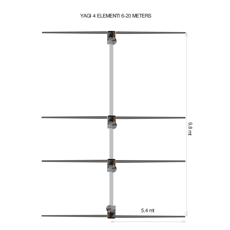 ULTRABEAM ANTENNA 4 EL YAGI 6-20 metri HF DIRETTIVE