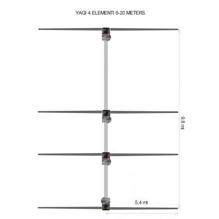 ULTRABEAM ANTENNA 4 EL YAGI 6-20 metri HF DIRETTIVE