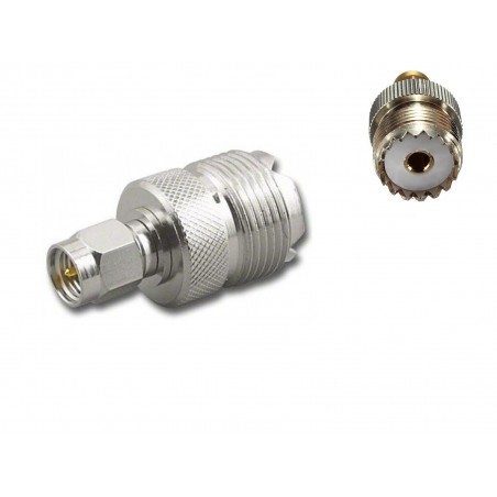 ADATTATORE DA MASCHIO SMA A FEMMINA UHF SMA
