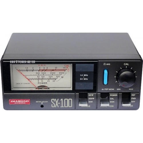 DIAMOND SX-100 ROSMETRO/WATTMETRO 1,6-60 MHz 30/300/3000W ROSMETRI/WATTMETRI