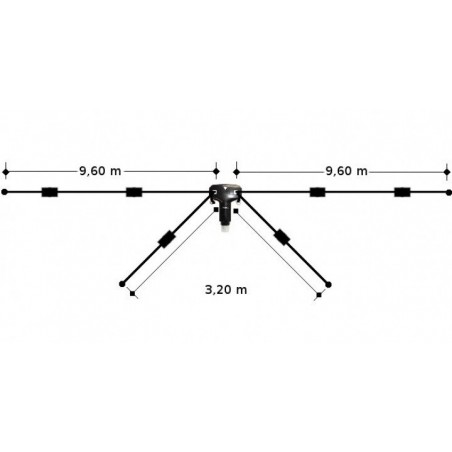 DIAMOND W-8010 DIPOLO FILARE 4 BRACCI 10-15-20-40-80MT FILARI