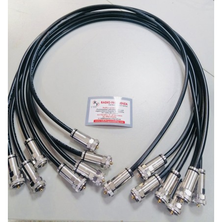 RACCORDO 1 METRO CAVO COASSIALE MESSI & PAOLONI HYPERFLEX 13 CONNETTORI N-N CAVETTI INTESTATI