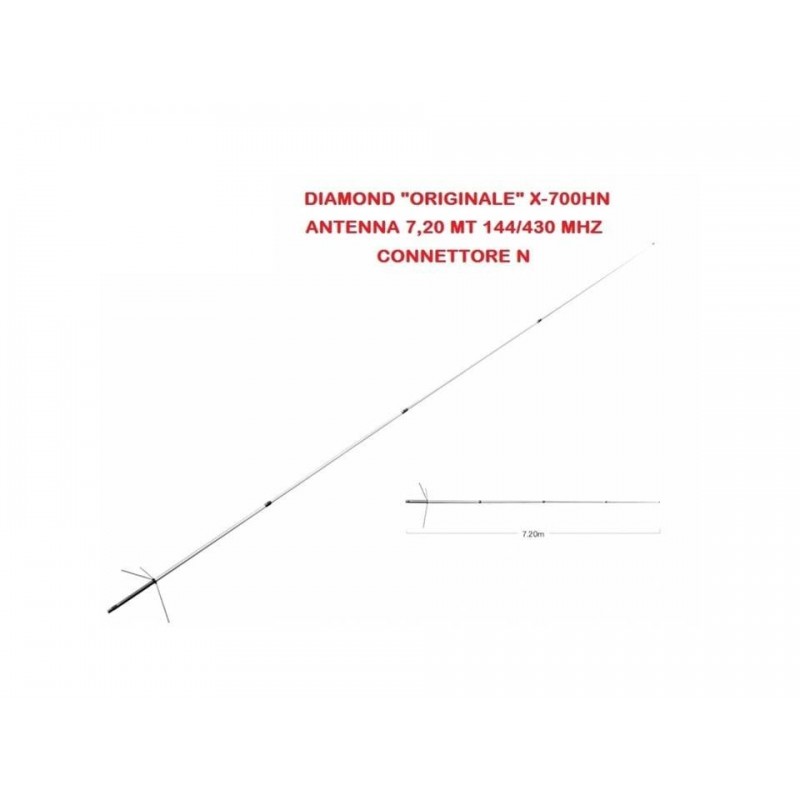 DIAMOND X-700HN ANTENNA BIBANDA DA BASE 144-430 MHZ VHF/UHF/SHF BASE