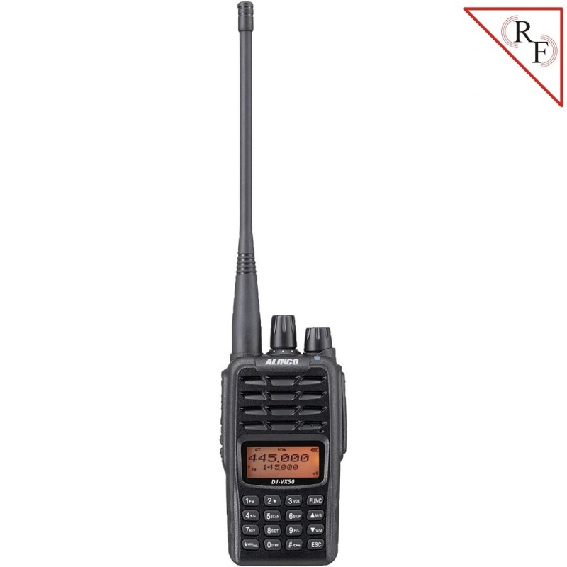Alinco DJ-VX50HE Ricetrasmettitore Portatile VHF/UHF + Espansione Ricetrasmettitori Portatili