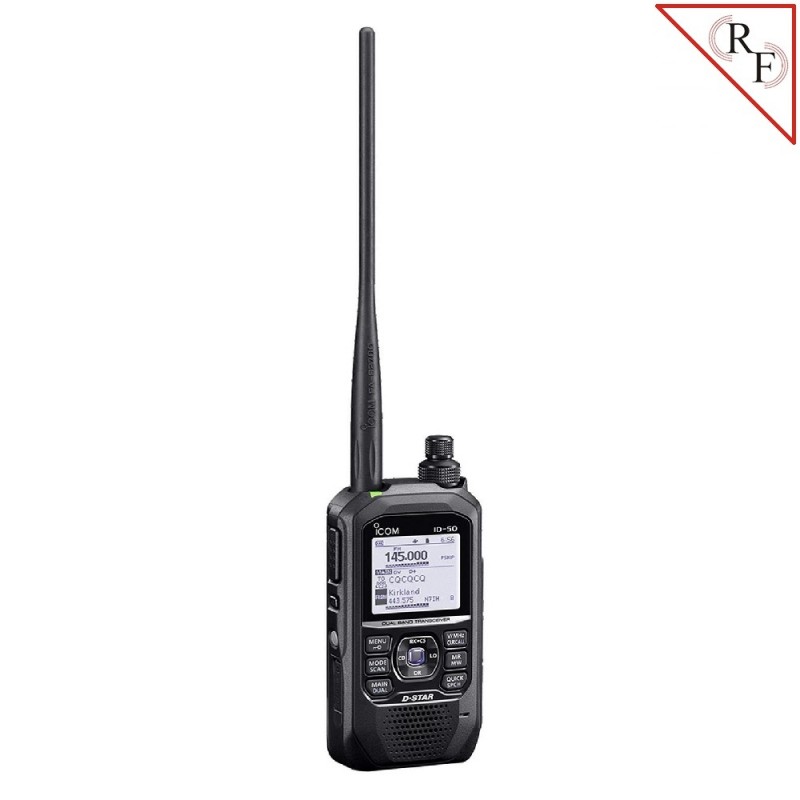 ICOM ID-50E Ricetrasmettitore portatile Analogico-Digitale + Espansione Ricetrasmettitori Portatili