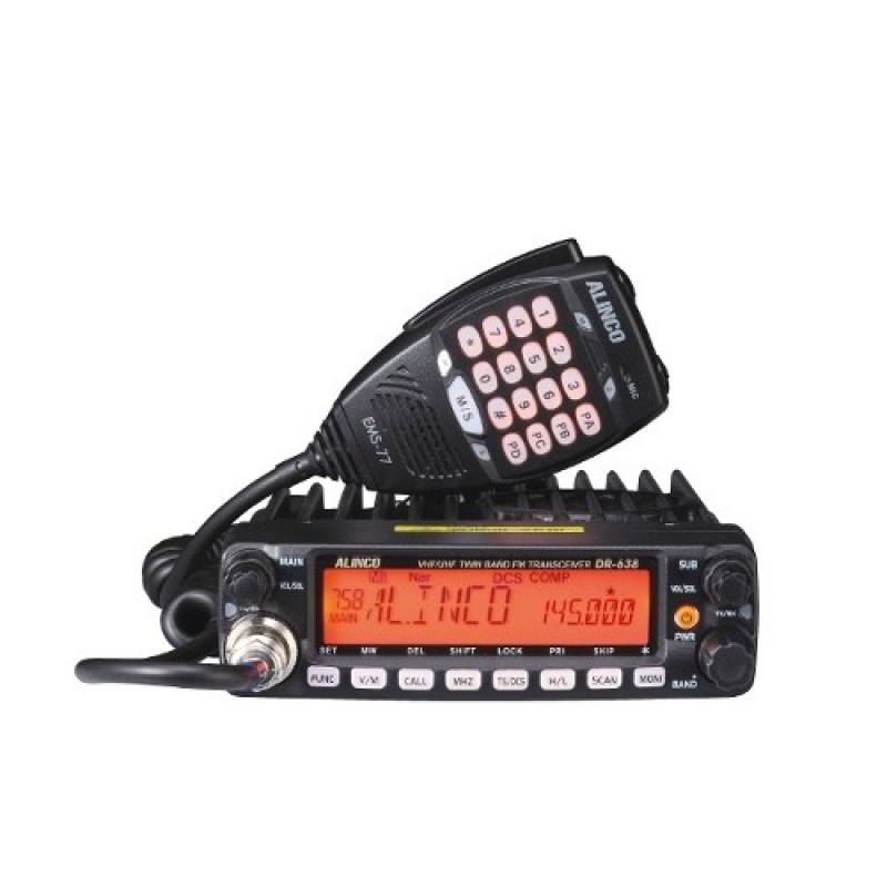 Alinco DR-638HE Ricetrasmettitore Veicolare VHF/UHF + Espansione Ricetrasmettitori Veicolari
