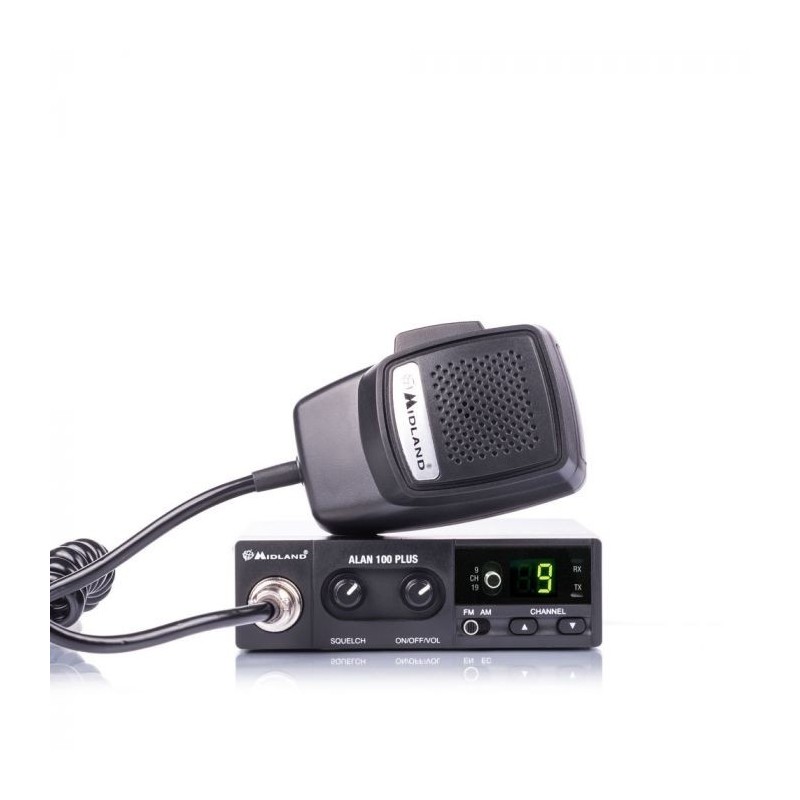 Midland Alan 100 Plus B Ricetrasmettitore CB 40CH AM/FM - Omologato 12V Ricetrasmettitori CB