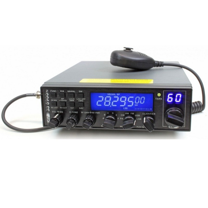 CRT-Superstar SS-6900N Ricetrasmettitore Professionale Veicolare SSB/AM/FM - Apparato Radio AMATORE Ricetrasmettitori CB