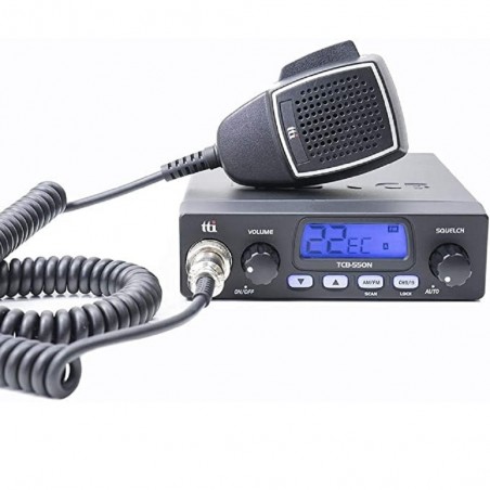 TTI TCB-550N Ricetrasmettitore CB 4W AM/FM Omologato UE - 12V Compact Ricetrasmettitori CB