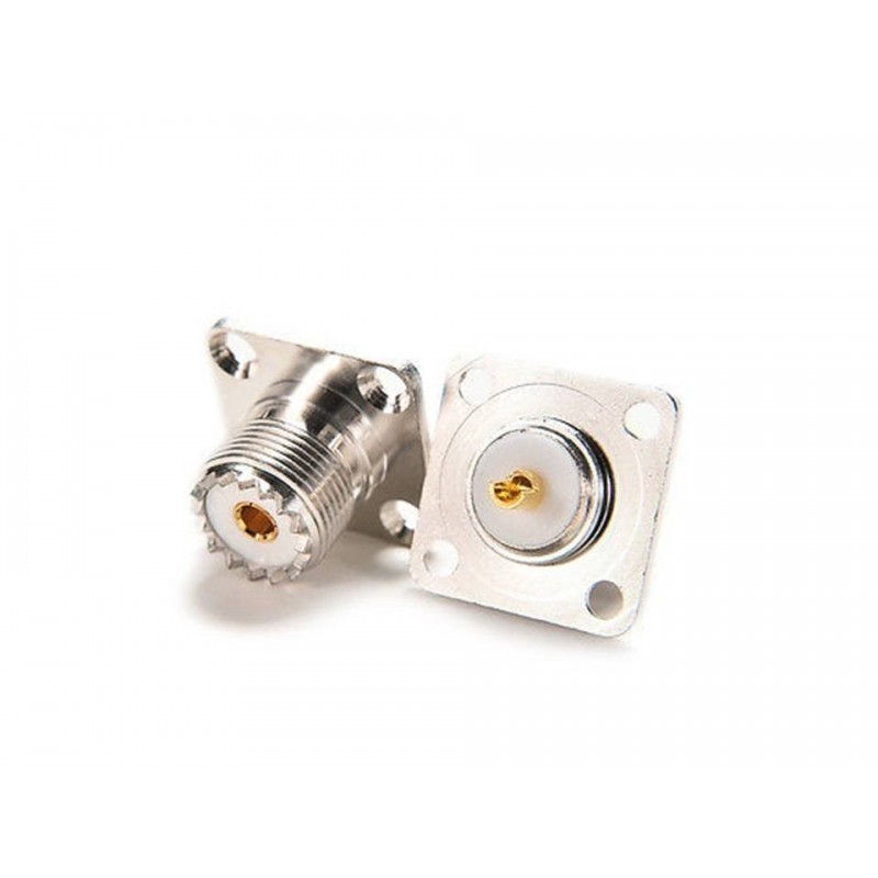 CONNETTORE FEMMINA UHF DA PANNELLO UHF (PL)